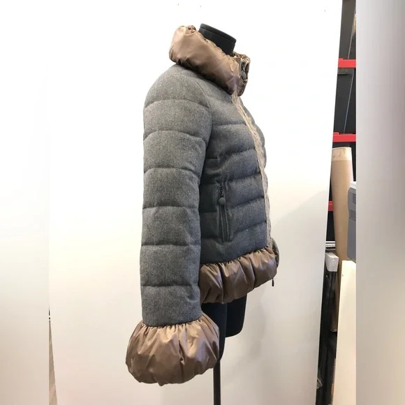 Authentic Moncler Makori Giubbotto Virgin Wool Down Jacket Designer 2 - US M 6-8 - Picture 4 of 16